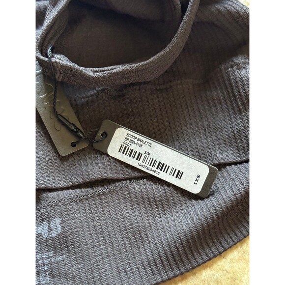 Skims Stretch Rib Scoop Neck Bralette Soot Size S/M - Picture 9 of 9